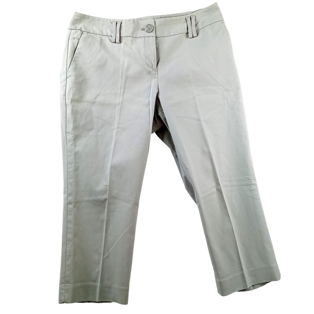 Ann Taylor LOFT Petites Julie Crop‎ Pants Light Khaki Stone Size 10P